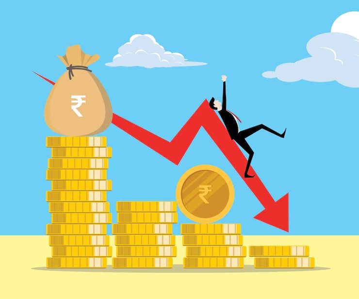 Rupee Falls by 21 Paise Against the Dollar